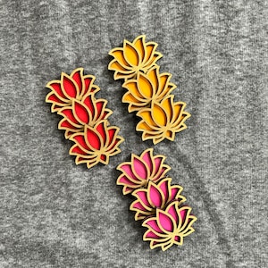 Wood Lotus -set of 12 /kolam decor/Indian festive decor/House warming/Gruhapravesam decor/pooja backdrop decorations/golu decor