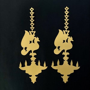 Deepam/Brass Lamp card-stock cutout/Pooja Backdrop/Indian Festival Decor/Gruhapravesam/House Warming/Wedding Decor