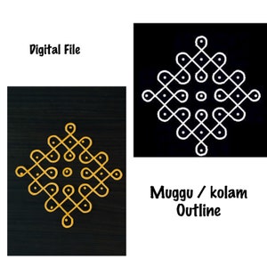 KOLAM  digital File For Cricut, Cut File, Png, Svg