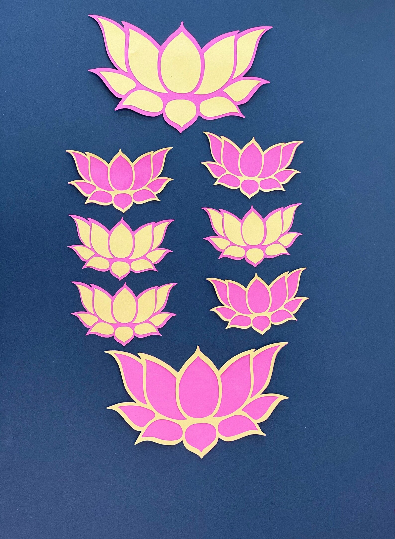 Card-stock Lotus Cutout/lotus Shapes Paper Cuts/lotus Die | Etsy
