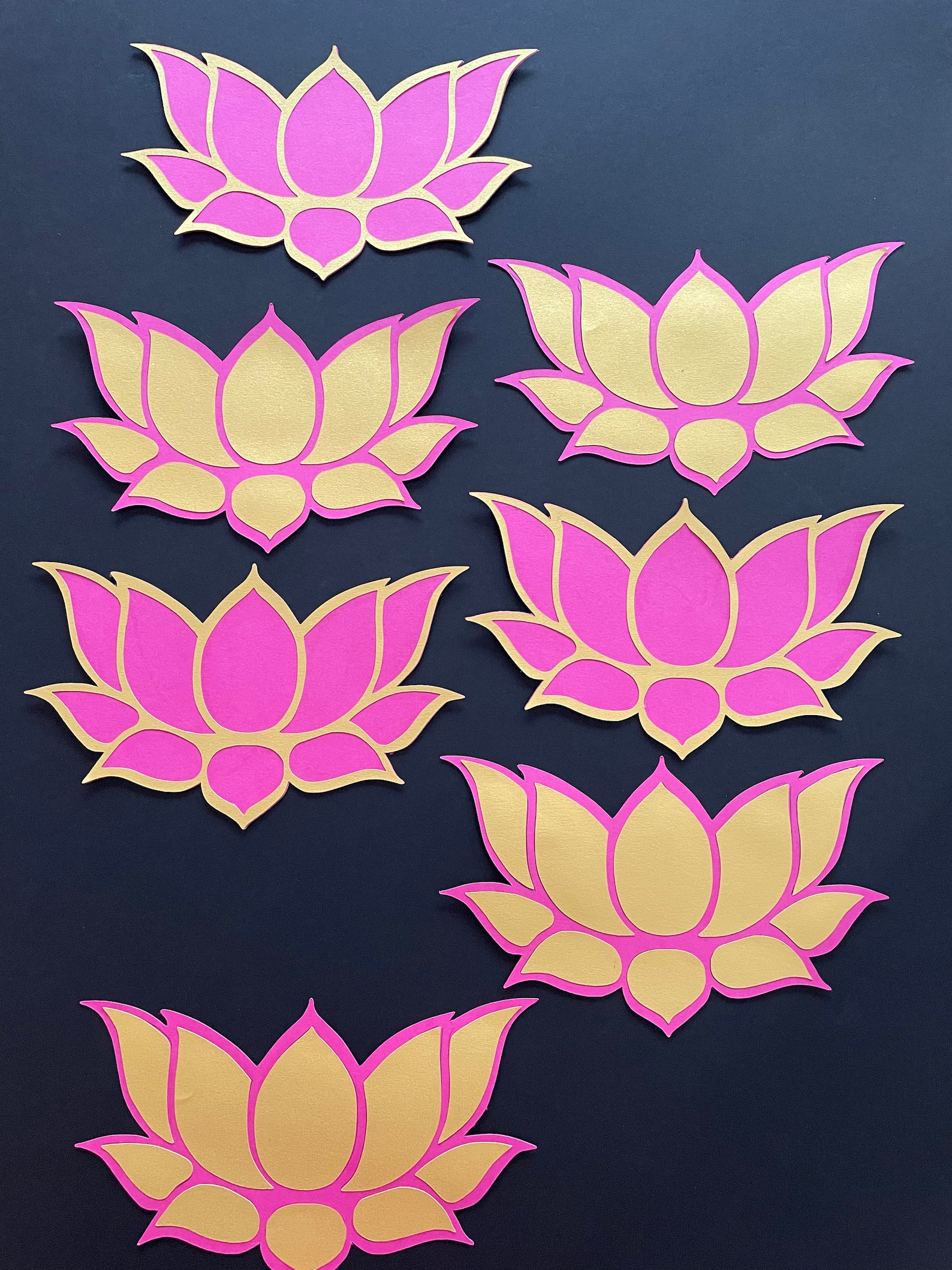 Card-stock Lotus Cutout/lotus Shapes Paper Cuts/lotus Die | Etsy