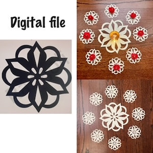 Floor mat rangoli for diwali decor digital File For Cricut, Cut File, Png, Svg