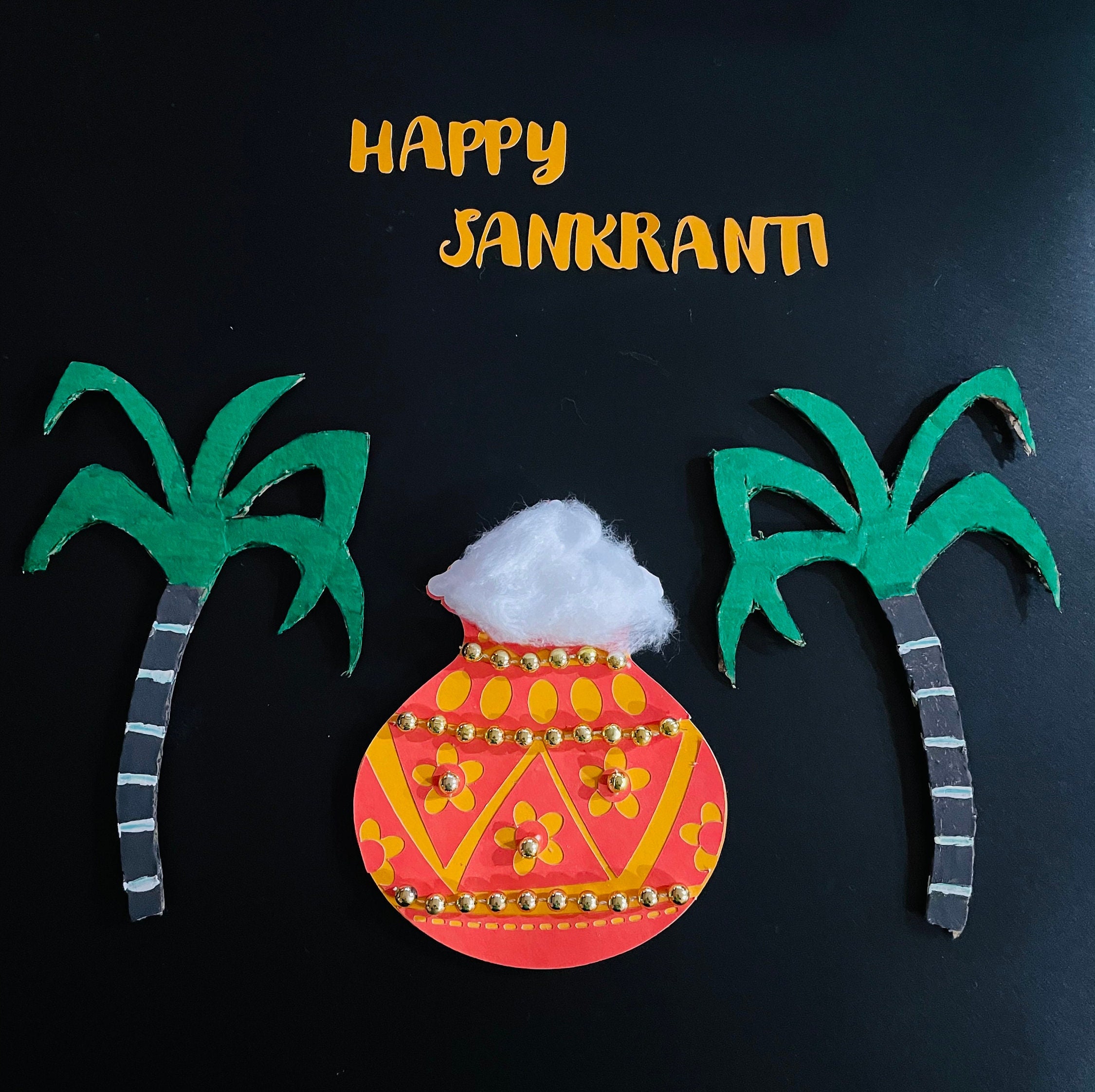 Pongal Cardstock Decor, Sankranti Cutouts, Bhogi Pallu Backdrop Decor