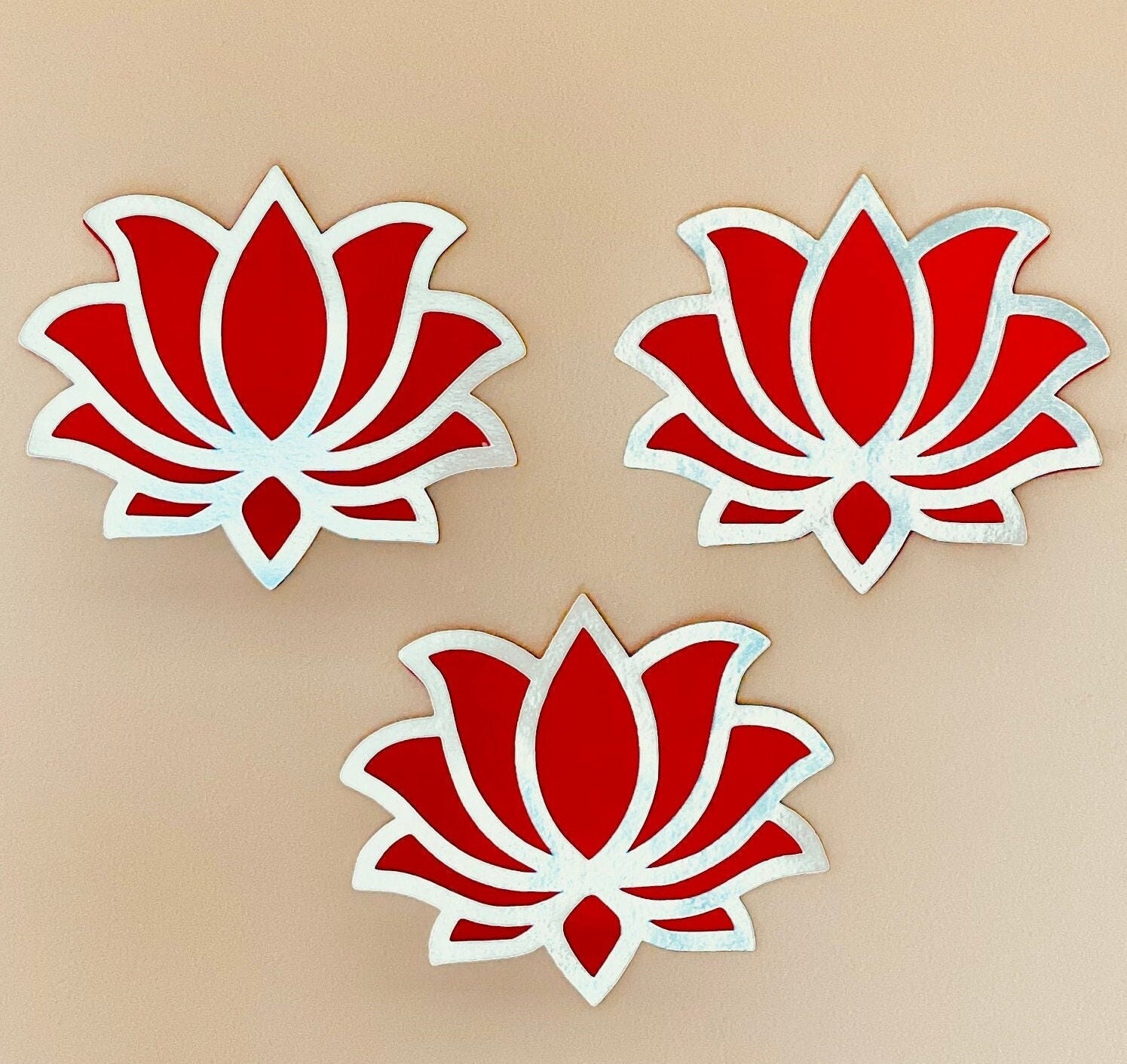 Set of 6 Card Stock Stock Lotus Cutout/lotus Shapes Paper Cuts