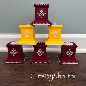 Thambulam return gifts   / Tea light candle holders / kolam decor/Indian festive decor/House warming/Gruhapravesam  / varlakshmi return gift