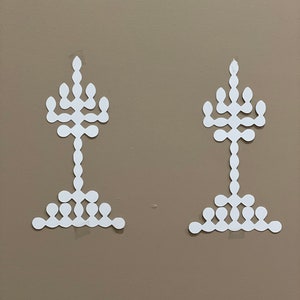 Muggu deepam card-stock cutout/muggu deepam shapes paper cuts/muggu deepam die cutouts