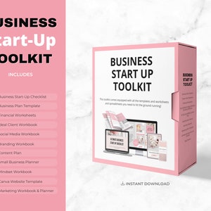 Business Start-Up ToolKit | Business Bundle | Business Plan Template | Small Business Planner | Business Starter Kit | Side Hustle Toolkit