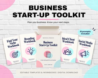 Business Start-Up Toolkit | AI Business Plan Template | Small Business Planner Bundle | Business Starter Kit | Side Hustle Toolkit