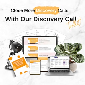 Discovery Call Toolkit to Help Service Providers Make More Sales, Book A Call Email Sequence, Sales Call Script, Coaching Templates