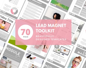 Lead Magnet Toolkit: Opt-ins, Workbook, Challenge and Checklists, Lead Generation, Magazine Template, Ebook Template, Email Marketing Bundle