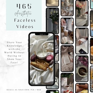 465 Faceless Aesthetic Stock Videos Bundle für Instagram Reels, Faceless Marketing, Faceless Content, PLR / MRR Resell Right