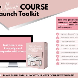 The Ultimate Course Launch Toolkit | Course Creator Kit | Course Templates | Course Planner | Course Sales Page | Course Launch Checklist