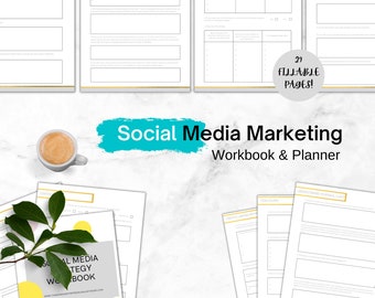 Social Media Workbook | Social Media Strategy | Social Media Planner | Social Media Marketing | Social Media Guide | Social Media Guide