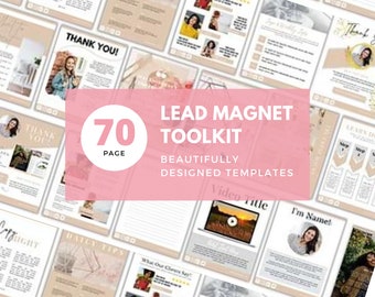 Lead Magnet Toolkit: Opt-ins, Workbook, Challenge and Checklists, Lead Generation, Magazine Template, Ebook Template, Email Marketing Bundle