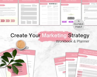 Cahier d'exercices marketing | Planificateur marketing | Stratégie marketing | Liste de contrôle marketing | Guide de commercialisation | Feuilles de travail marketing | Plan d'affaires