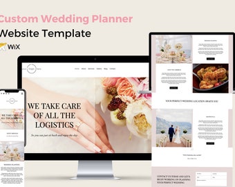 Wedding Planner Website | Wix Website Template | Wedding Website Design | Custom Website Template | Event Planner Website