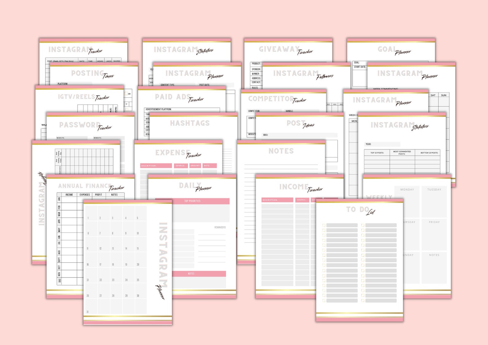Instagram Planner Instagram Printable Planner Social Media | Etsy
