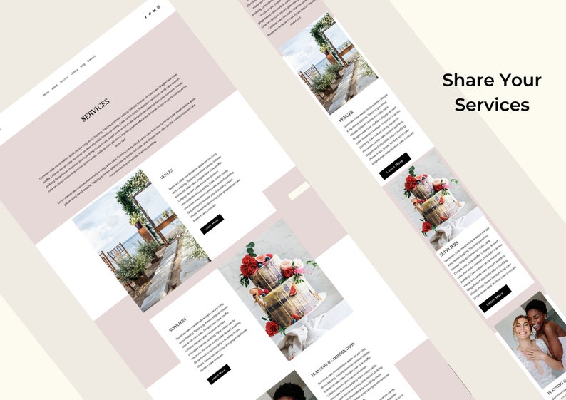 Wedding Planner Website | Wix Website Template | Wedding Website Design | Custom Website Template | Event Planner Website image 4
