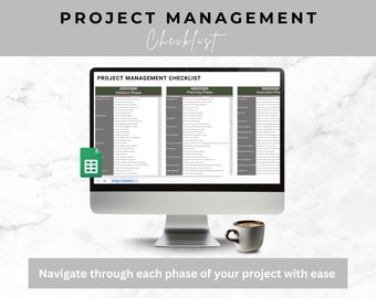 Controlelijst voor projectbeheer, dagelijkse checklist voor projectbeheer, tracker voor taakbeheer, projectplan