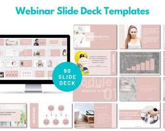 Webinar Slide Deck | Online Course Slides | Keynote Template | Masterclass Template | Coaching Templates | Slide Deck Template | Pitch Deck