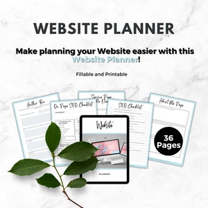 Website Planner, New Website Launch Workbook, eCommerce Website Design Planner, Web Development Guide, Marketing Content Strategy
