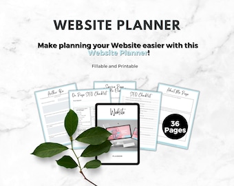 Website Planner, New Website Launch Workbook, eCommerce Website Design Planner, Web Development Guide, Marketing Content Strategy