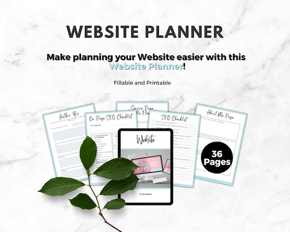 Website Planner, New Website Launch Workbook, eCommerce Website Design Planner, Web Development Guide, Marketing Content Strategy