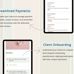 Client Dashboard Notion, Client Portal Notion, CRM, Project Management, Notion Template, Client Onboarding, Freelancer Dashboard image 5