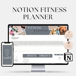 Notion Fitness Planner, Fitness Tracker, Notion Template, Weightloss Journal, Fitness Journal, Workout Planner, Gym Planner