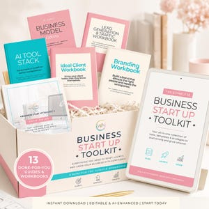 Business Start-Up Toolkit | AI Business Plan Template | Small Business Planner Bundle | Business Starter Kit | Side Hustle Toolkit