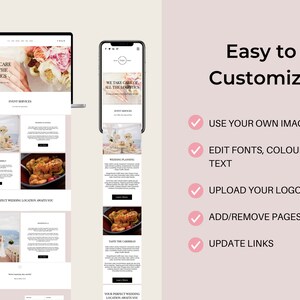 Wedding Planner Website | Wix Website Template | Wedding Website Design | Custom Website Template | Event Planner Website image 2