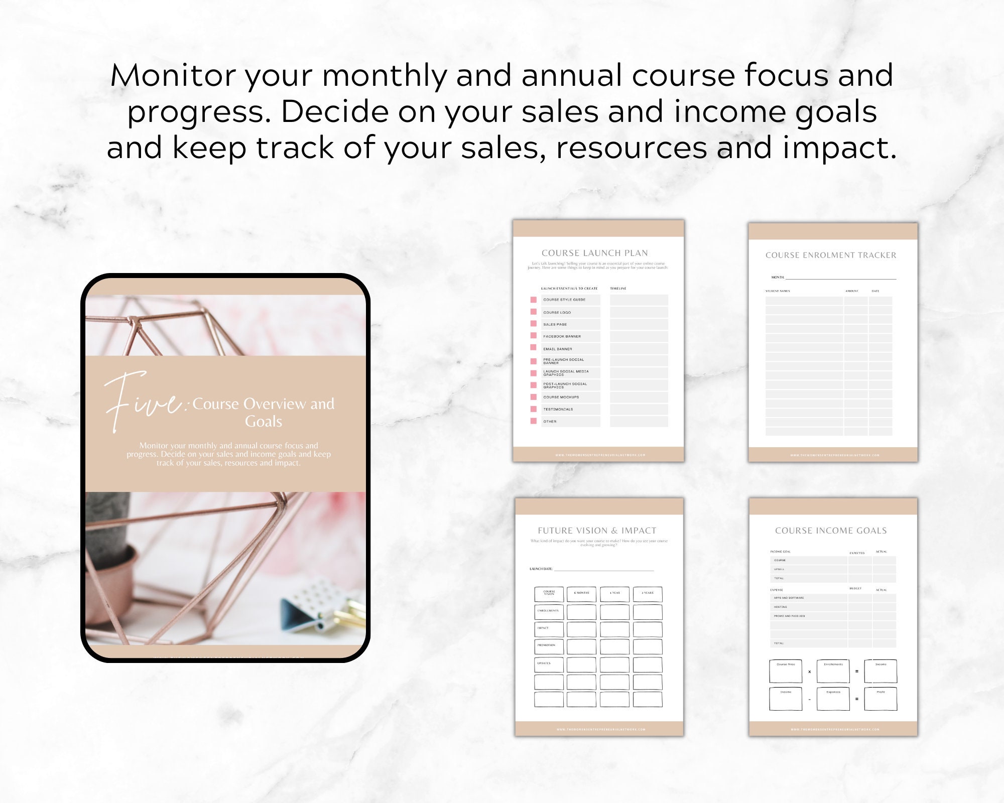 Online Course Workbook | Course Creator Planner | Printable Course ...