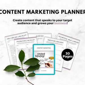 Content Marketing Workbook, Content Marketing, Plan Your Marketing Strategy, Digital Marketing, Marketing Printable Planner