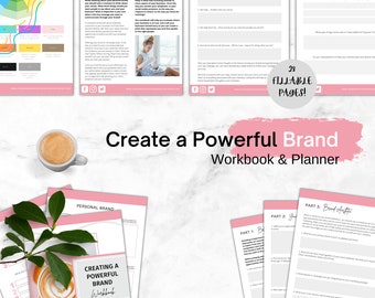 Branding Workbook | Branding Guide | Brand Strategy | Branding Planner | Brand Voice | Brand Story | Personal Brand | Brand Board