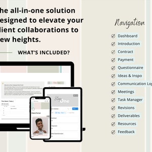 Client Dashboard Notion, Client Portal Notion, CRM, Project Management, Notion Template, Client Onboarding, Freelancer Dashboard image 2