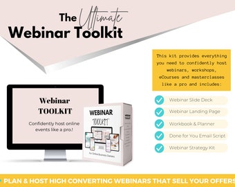 Webinar-Toolkit | Webinar Landing Page | Webinar Vorlage | Webinar-Bundle | Webinar Präsentation | Webinar E-Mail-Skripte | Webinar-Planer