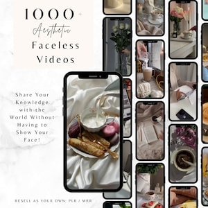 1000+ Faceless Aesthetic Stock Videos Bundle für Instagram Reels, Faceless Marketing, Faceless Content, PLR / MRR Resell Right