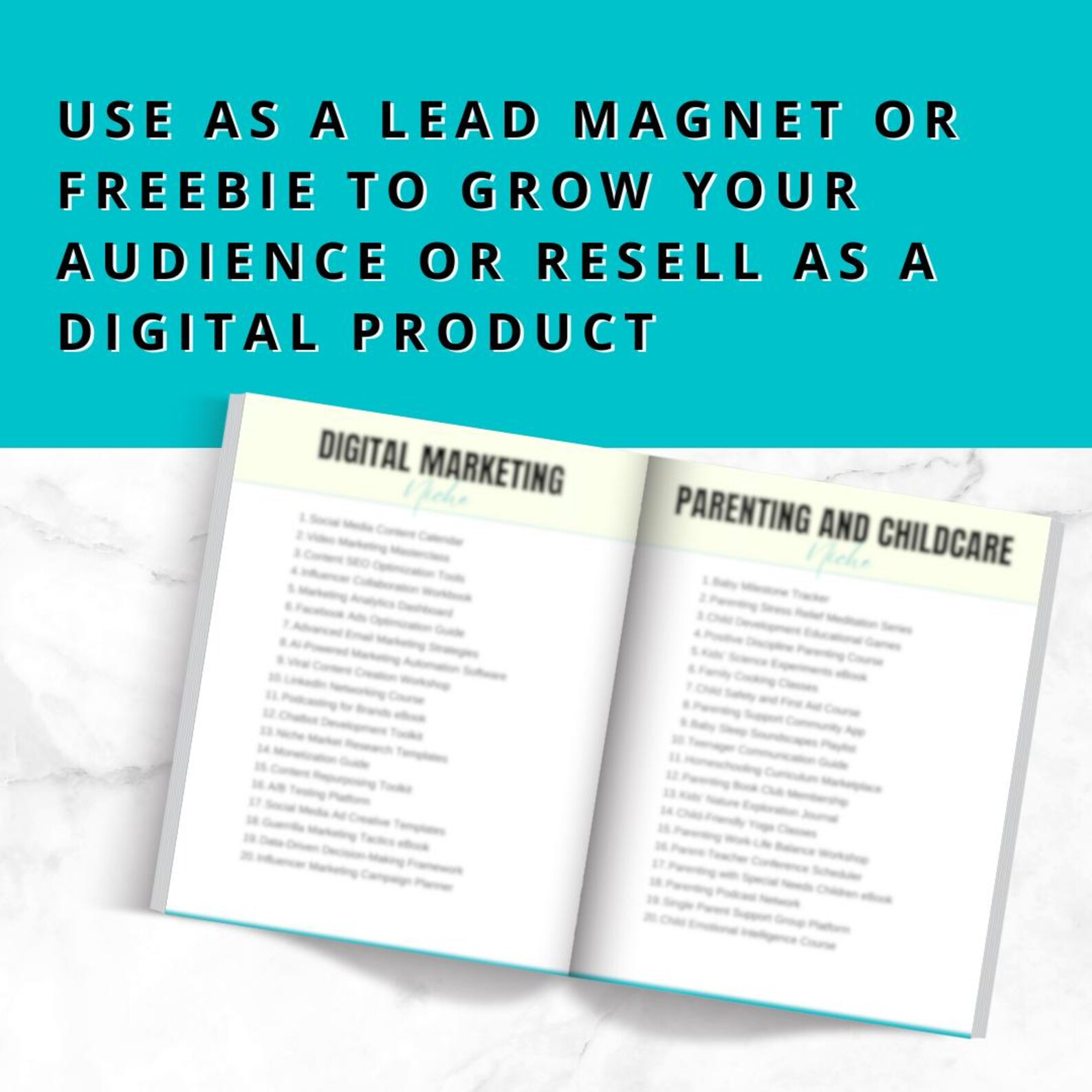 500 High-potential Digital Product Ideas, Done for You Lead Magnet ...
