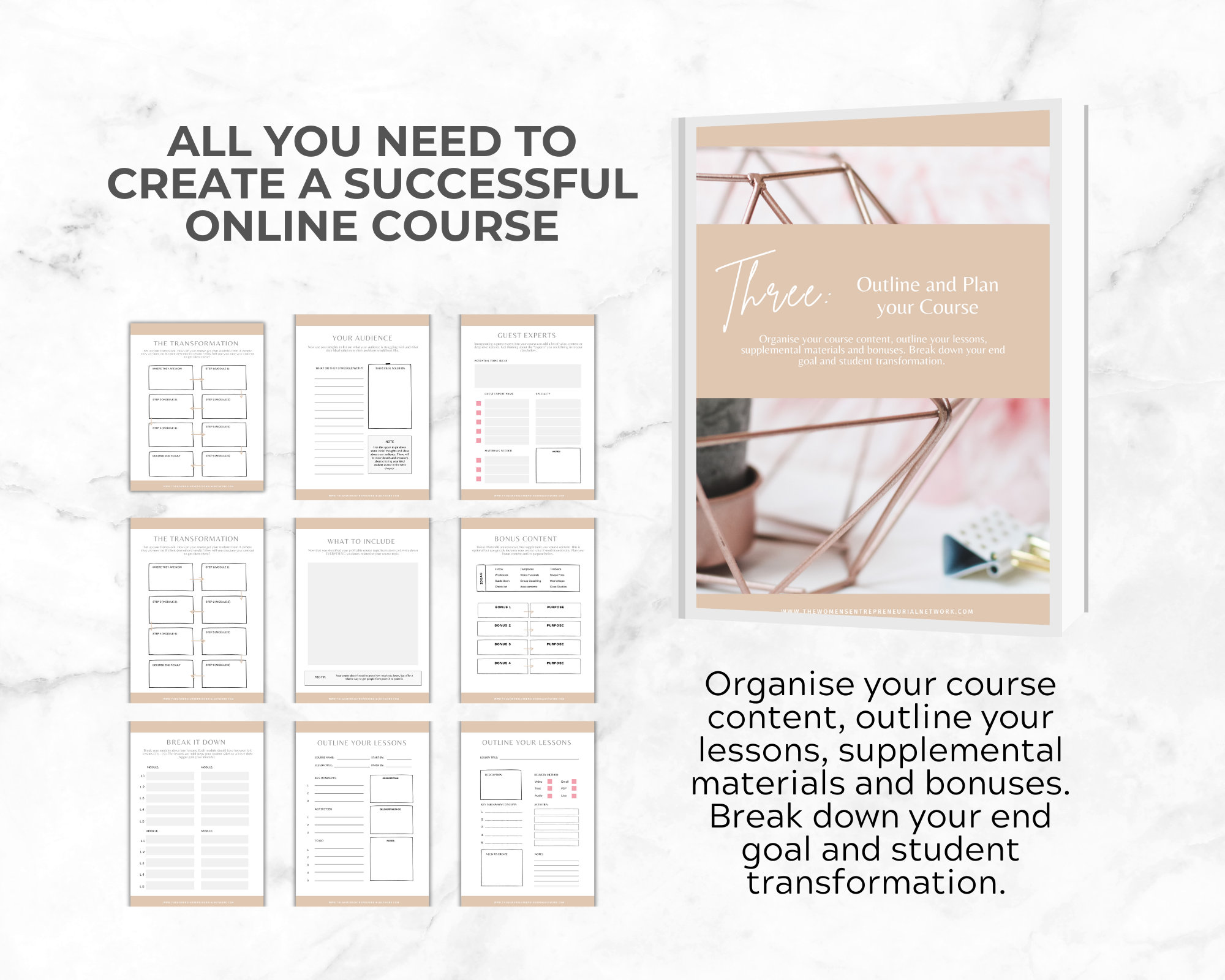 Online Course Workbook | Course Creator Planner | Printable Course ...