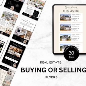 Real Estate Marketing Template Bundle, Real Estate Marketing, Real Estate Letters, Realtor Marketing Brochure, Hey Neighbour, Flyers
