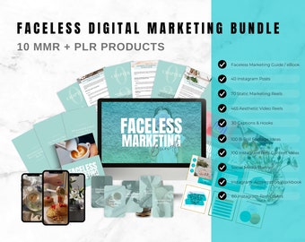 Faceless Marketing Bundle, Plr Digital Product, Master Resell Rights, Faceless Reels, Passive Income, Faceless Instagram