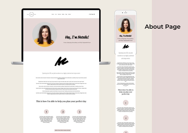 Wedding Planner Website | Wix Website Template | Wedding Website Design | Custom Website Template | Event Planner Website image 3