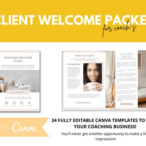 Coaching Welcome Packet | Onboarding Template | Orientation Template | Business Coach | Client Welcome Kit | Intake Form | Coaching Template