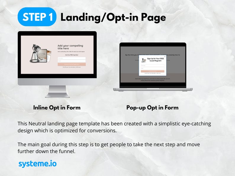Pode incluir: Uma captura de tela de um site com um modelo de p&aacute;gina de destino. A p&aacute;gina tem um design simples com um formul&aacute;rio para que os usu&aacute;rios se inscrevam para obter um &iacute;m&atilde; de e-mail gratuito. O texto na p&aacute;gina diz "Inscreva-se para obter seu &iacute;m&atilde; de e-mail GR&Aacute;TIS".