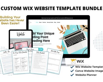Wix Website Template | Website Design | Custom Website |  Wix Theme | Virtual Assistant Website | Modern Website | Service Business Website