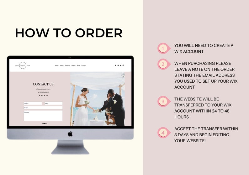 Wedding Planner Website | Wix Website Template | Wedding Website Design | Custom Website Template | Event Planner Website image 6
