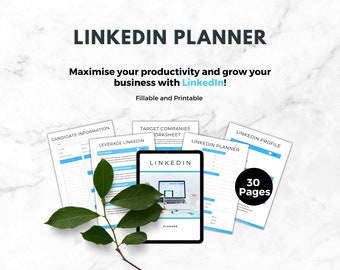 LinkedIn Planner | LinkedIn Strategy | Networking Planner | LinkedIn Marketing Planner | LinkedIn Post Planner | LinkedIn Jobs