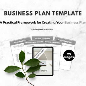 Business Planner, Business Plan Startup, Small Business Planner Printable, Business Workbook Planner PDF, Digital Planner Business Plan
