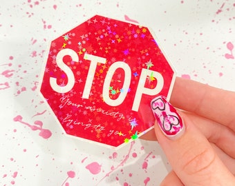 Your Anxiety Is Lying To You Water Resistant Sticker