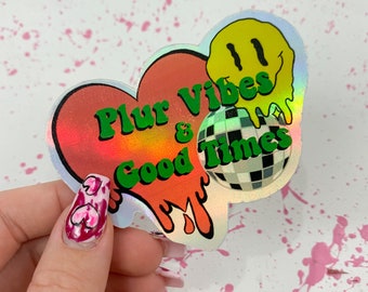 PLUR Vibes Water Resistant Dye Cut Sticker